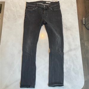 All Saints “Cigarette” Denim Jeans Charcoal Wash Skinny Fit Size 31 Lightly Worn